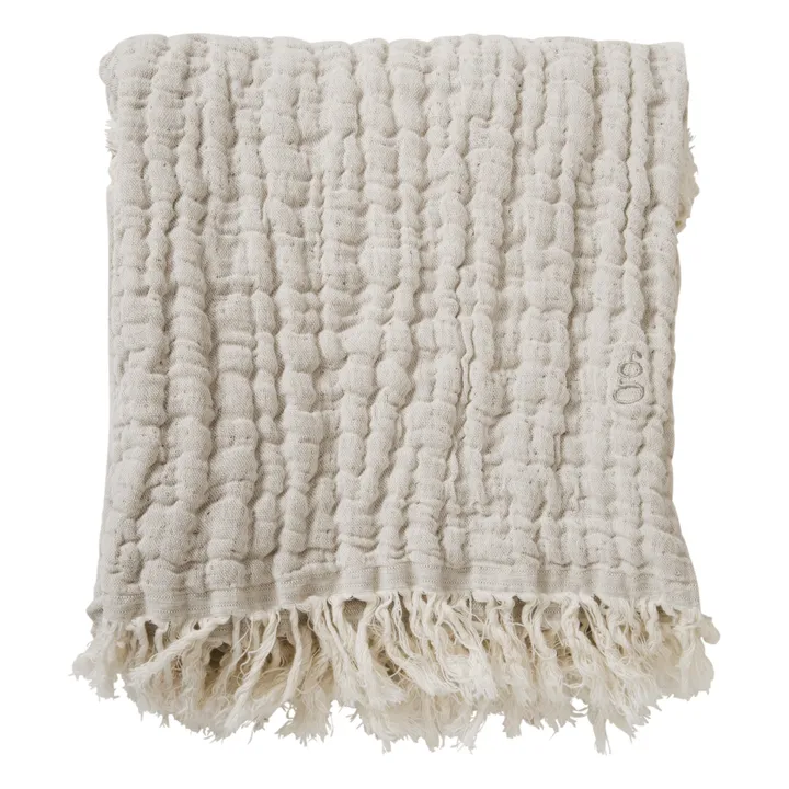 garbo&friends Plaid Mellow en lin et coton | Ecru