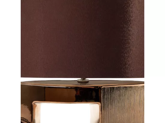 Lampe à poser DUERO Porcelaine Marron
