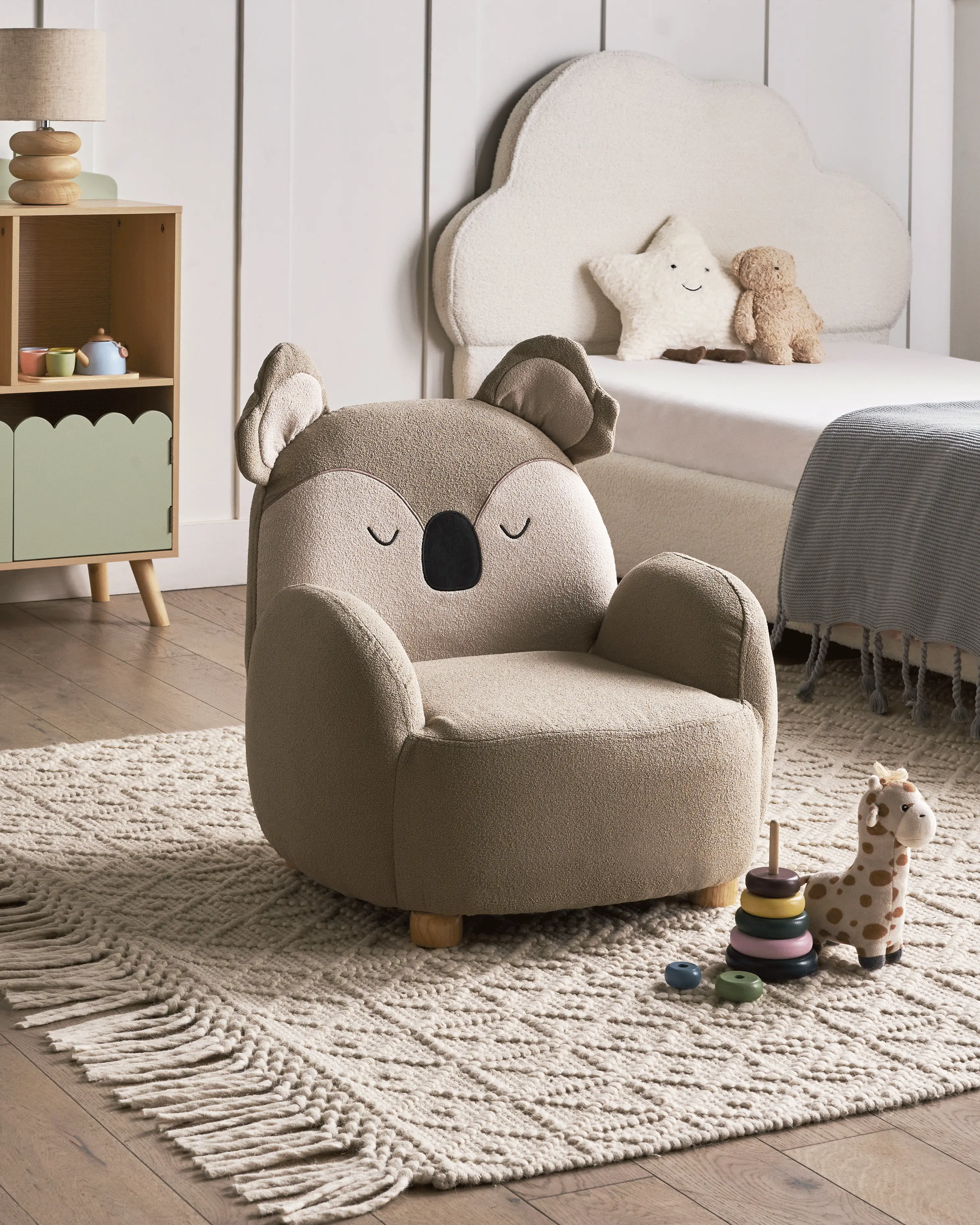 Kinderfauteuil Koala HERVIK Stof Taupe