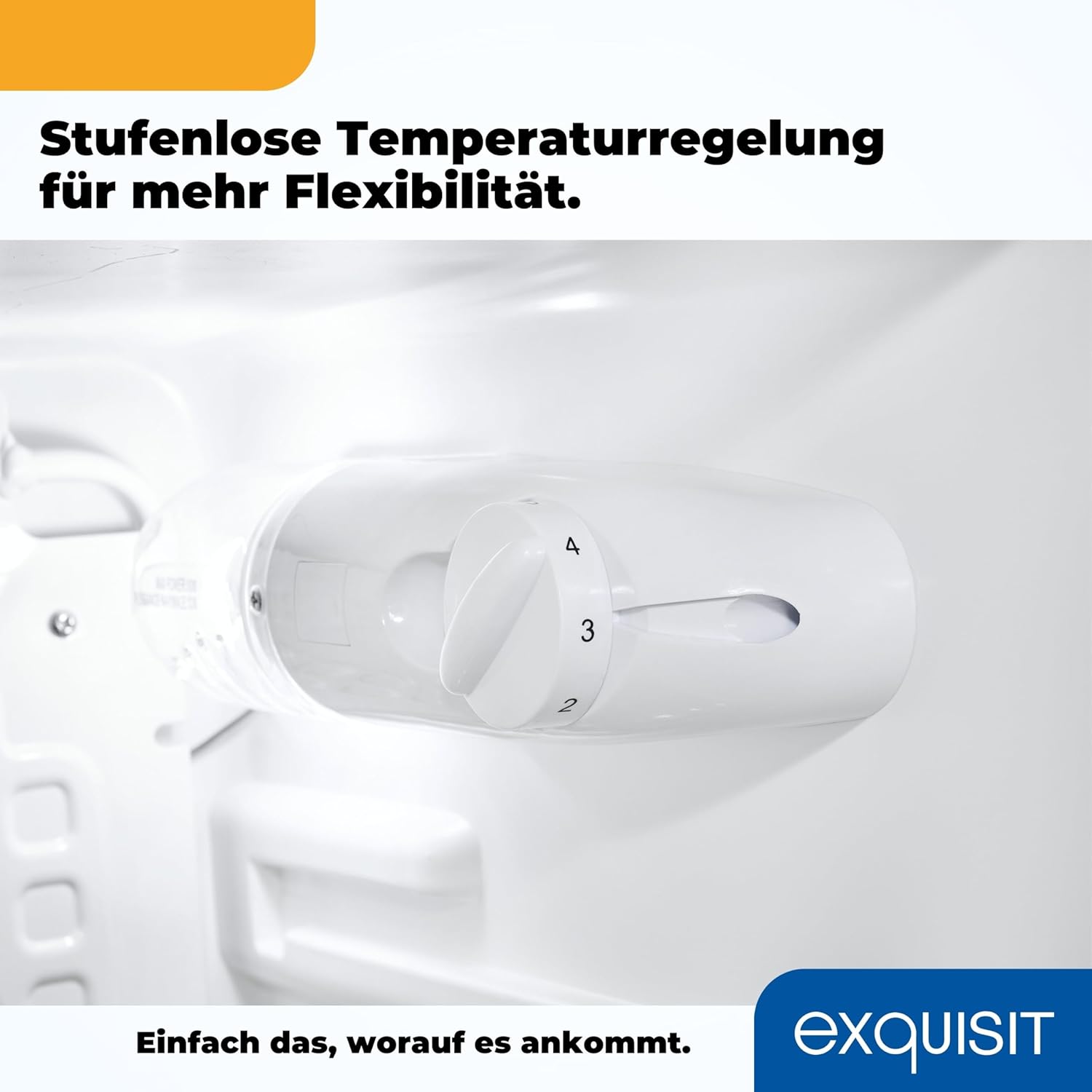 Exquisit Vollraumkühlschrank KS85-V-091E inoxlook | Kühlschrank ohne Gefrierfach freistehend 75 l Nutzinhalt | Edelstahloptik