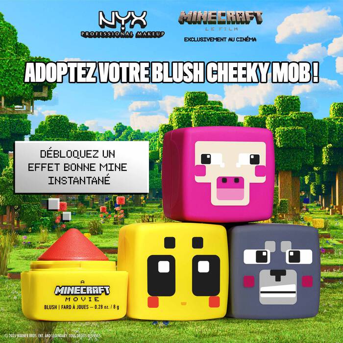 MINECRAFT, LE FILM CHEEKY MOB BLUSH CRÈME