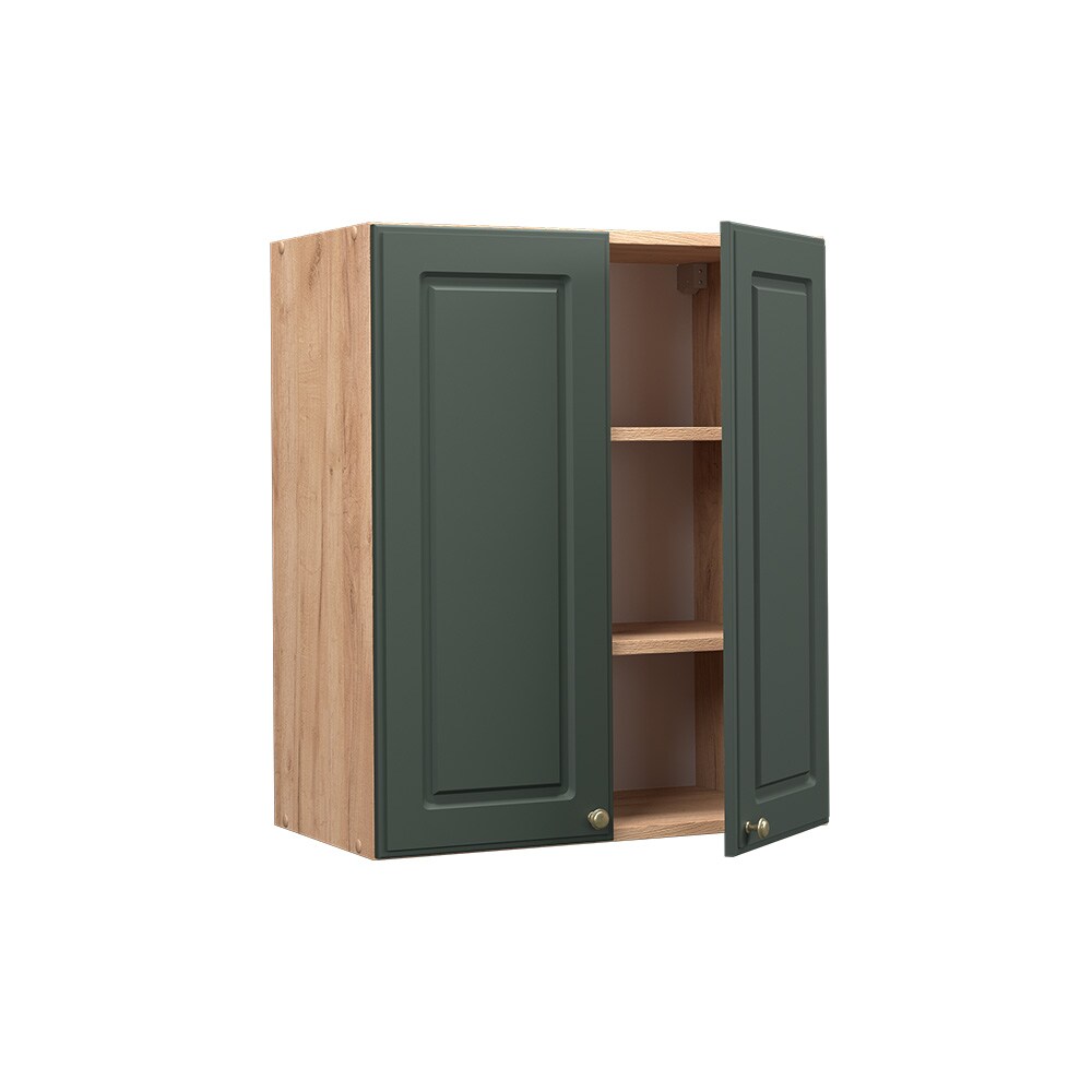 Vicco Hängeschrank Küchenschrank Küchenmöbel Fame-Line Eiche Grün-Gold Landhaus 60 cm Küche Einbauküche Hängeschrank Drehtür Einlegeboden Küchenzeile