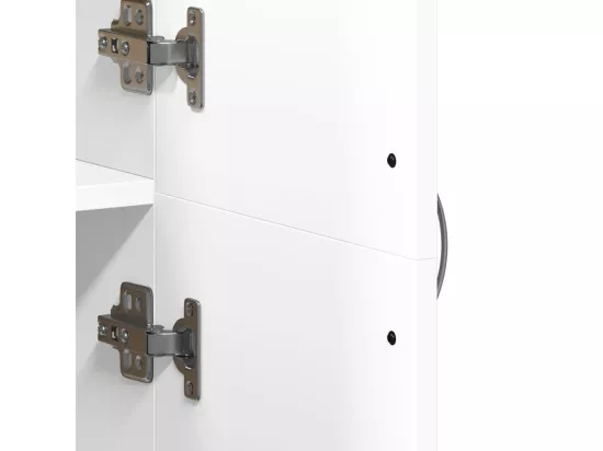 Armoire de classement blanc 60x32x153 cm bois d'ingénierie