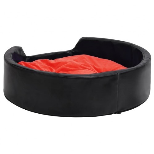 Cama VidaXL preta e vermelha com almofada para cães e gatos