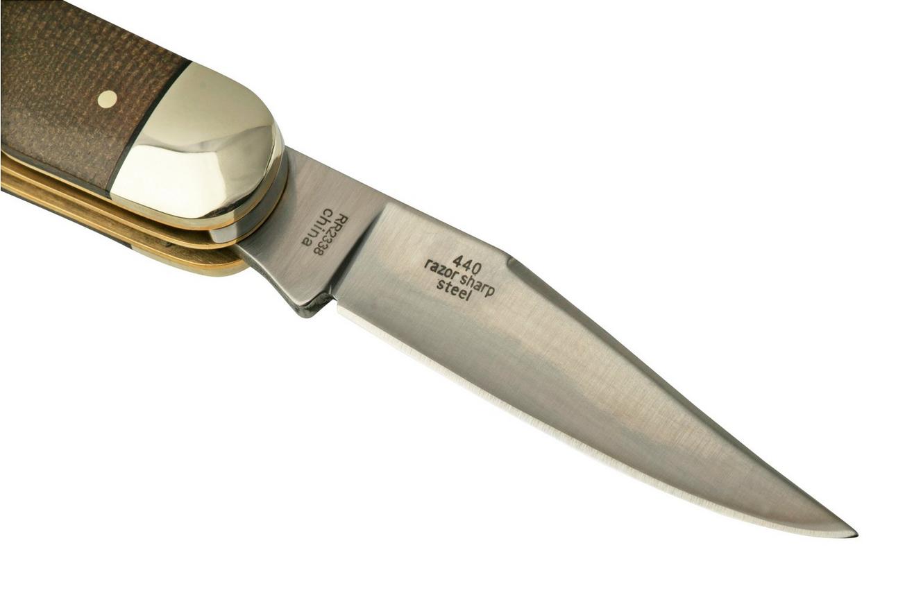 Rough Ryder Brown Burlap Moose RR2338, zakmes