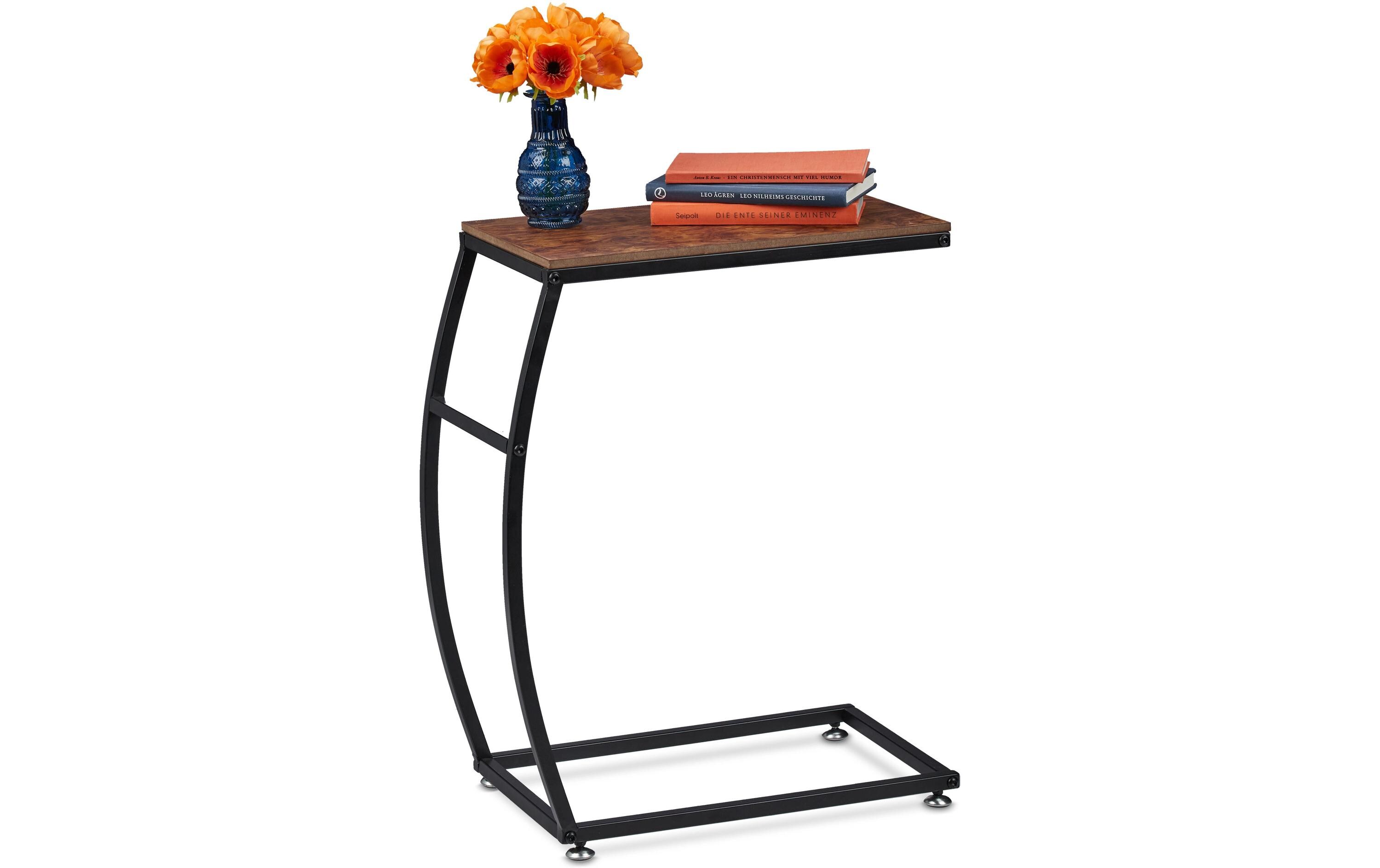 Beistelltisch Industrial 47.5 cm x 58.5 cm, Braun/SchwarzSofatisch