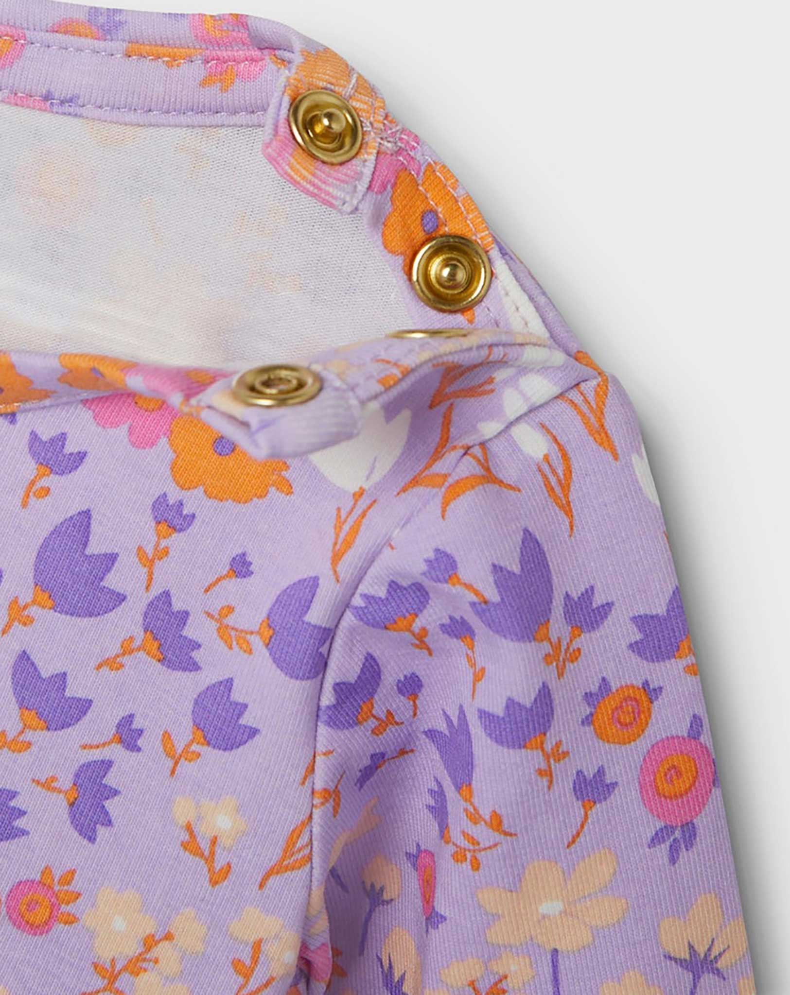 Langarmkleid NBFTUNNA FLOWERS in lilac breeze