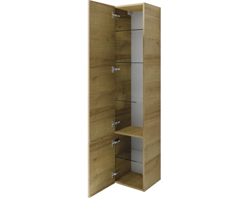 Pelipal Napoli, Cavallino, Milano hoge kast BxHxD 35 x 169 cm x 35 cm Kleur voorkant: Riviera eikenhoutdecor