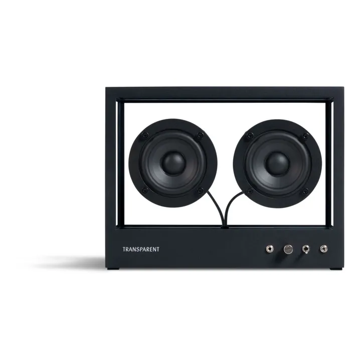 Transparent Speaker Enceinte en verre trempé | Noir