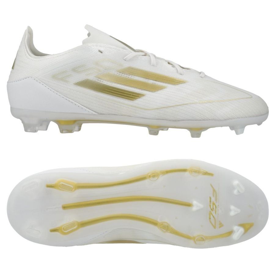 adidas F50 Pro FG Day Spark - Blanc/Doré/Blanc Enfant