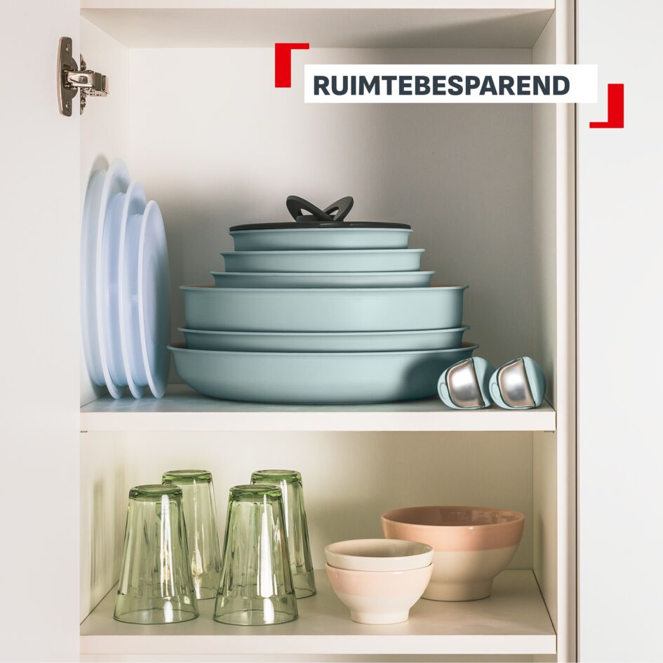Ingenio Halo Eucalyptus 15-delige pannenset - stapelbaar - inductie