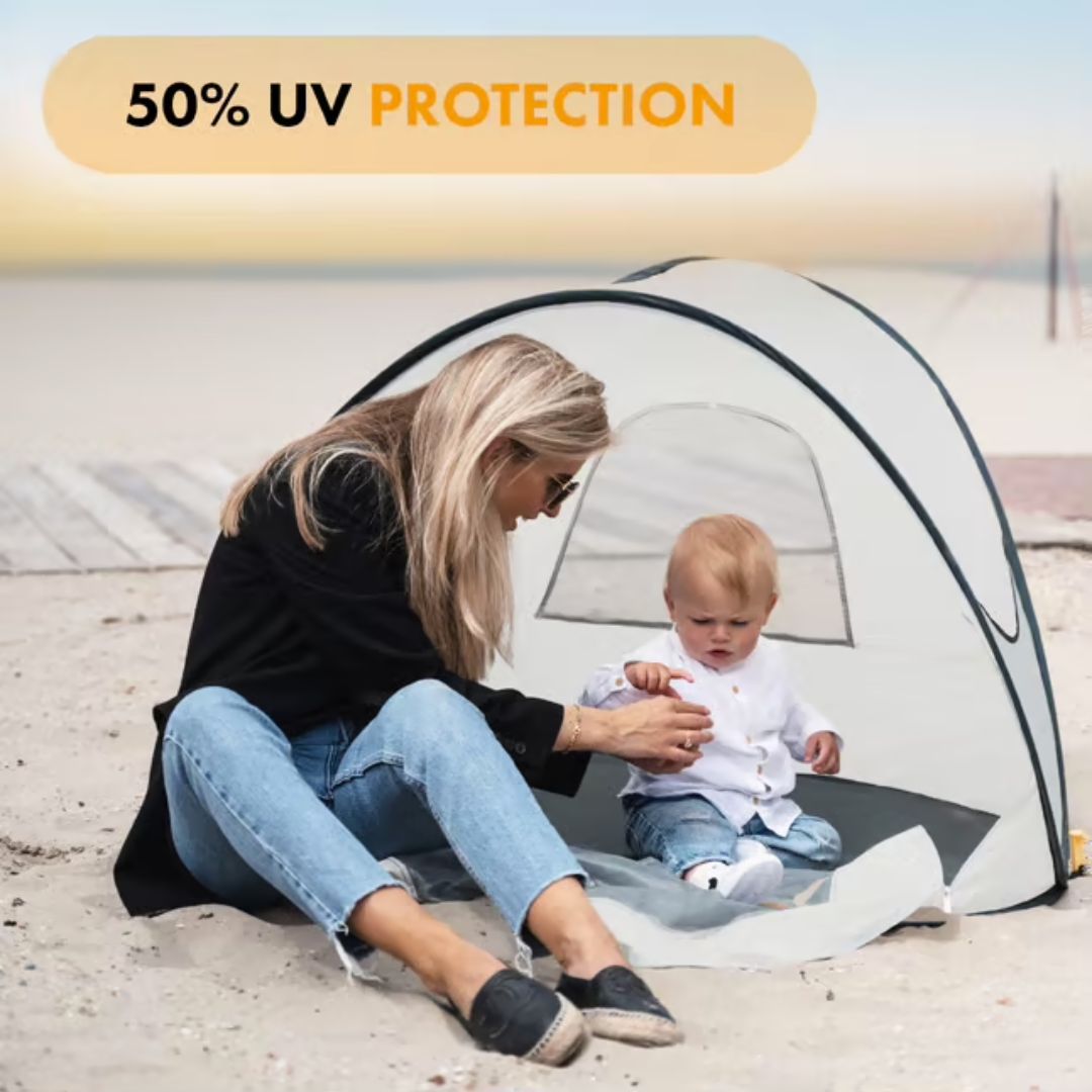 Deryan luxe Pop Up Zilver strandtent