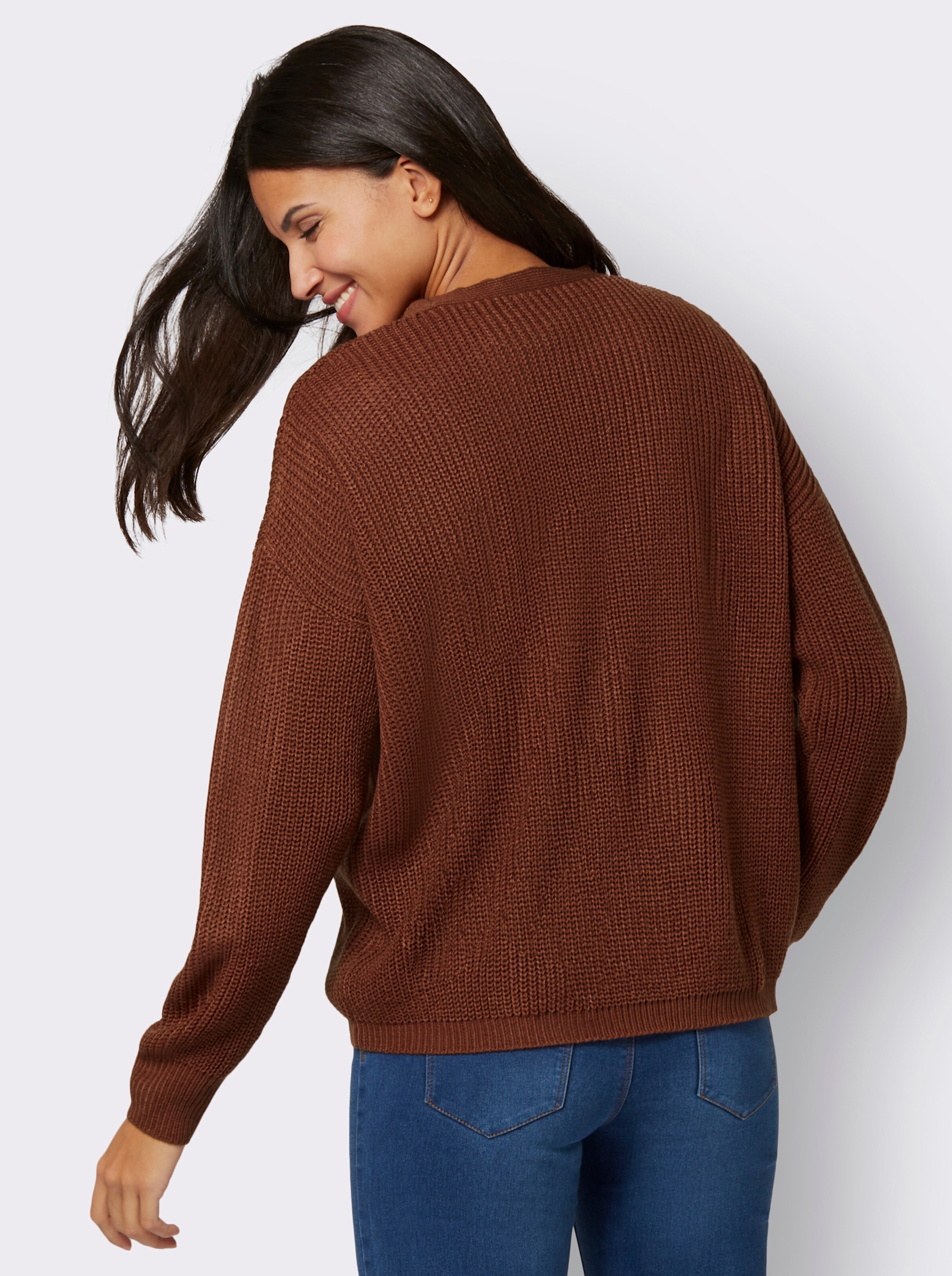 Strickjacke mit V-Ausschnitt