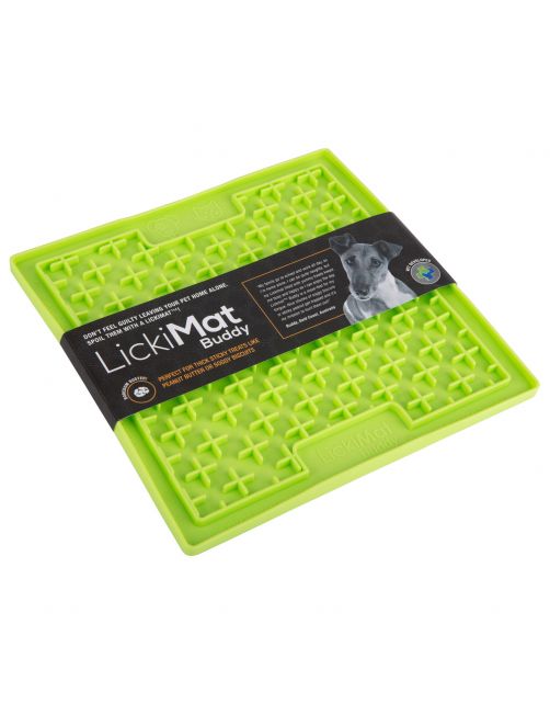 Lickimat Buddy Treat - Slowfeeder Voermat Appelgroen - Hondenvoerbak