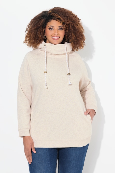 Sweatshirt, weiter Stehkragen, Taschen, Raglan-Langarm