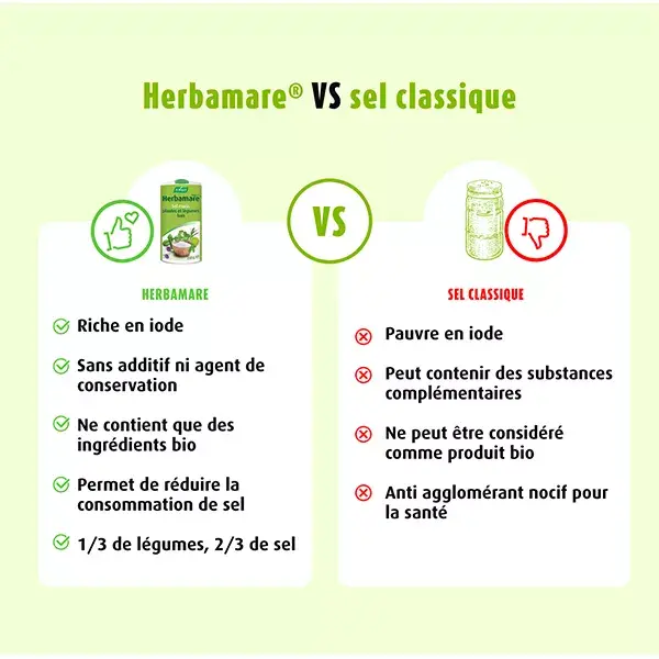 Sal marinho A.Vogel Herbamare com plantas e vegetais frescos orgânicos 250g