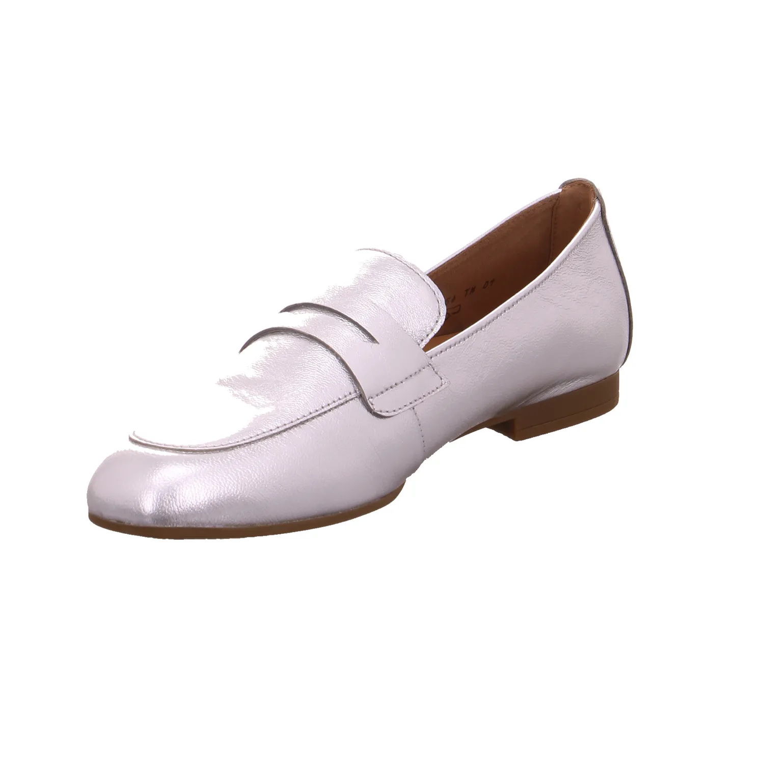 GABOR Slipper Silber Leder  