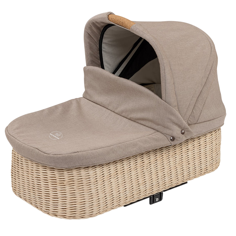 IDA Holz-Babykorb Sand geflochten
