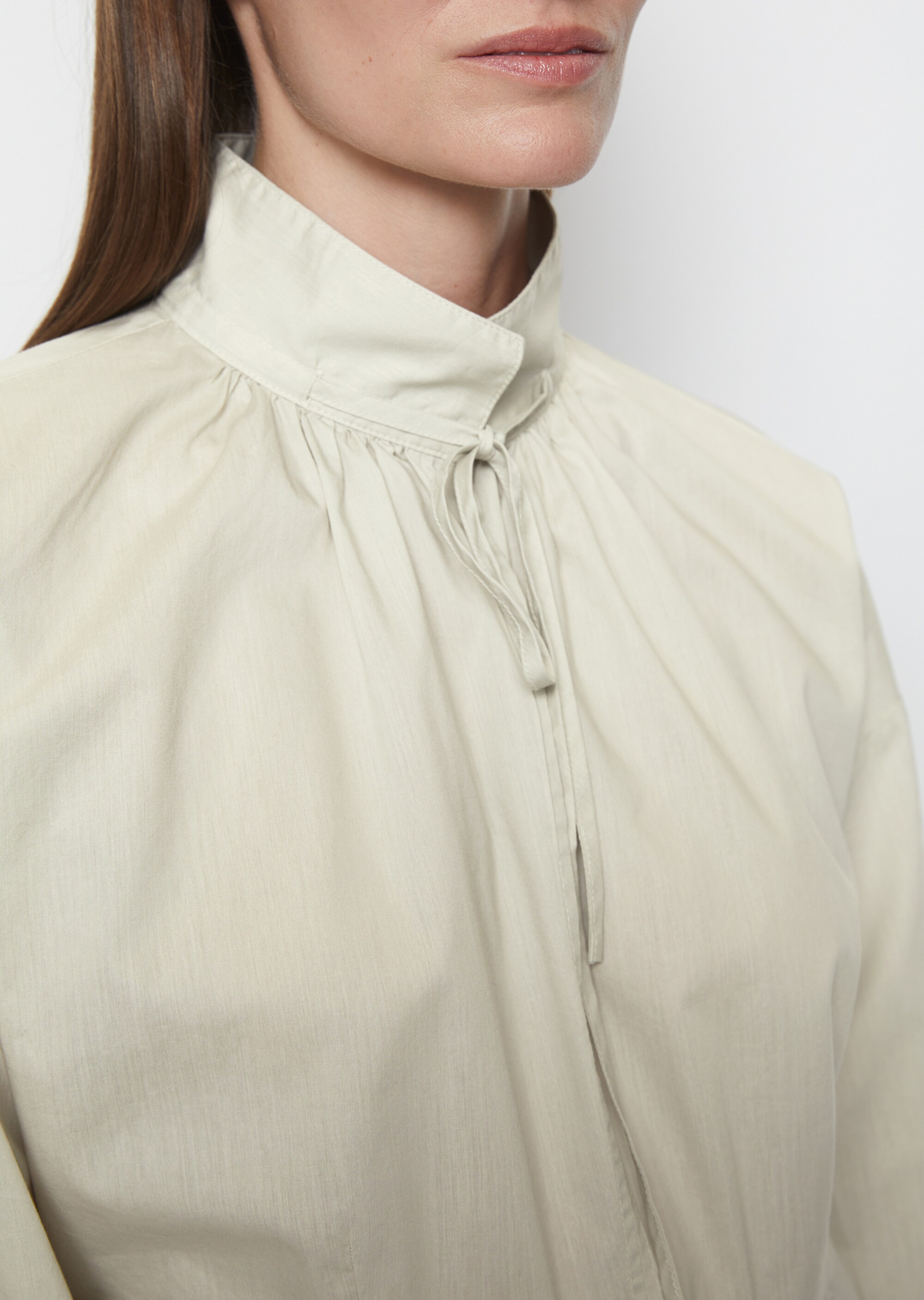 Knielanges Kleid A-Shape aus Organic-Cotton-Lyocell-Mix