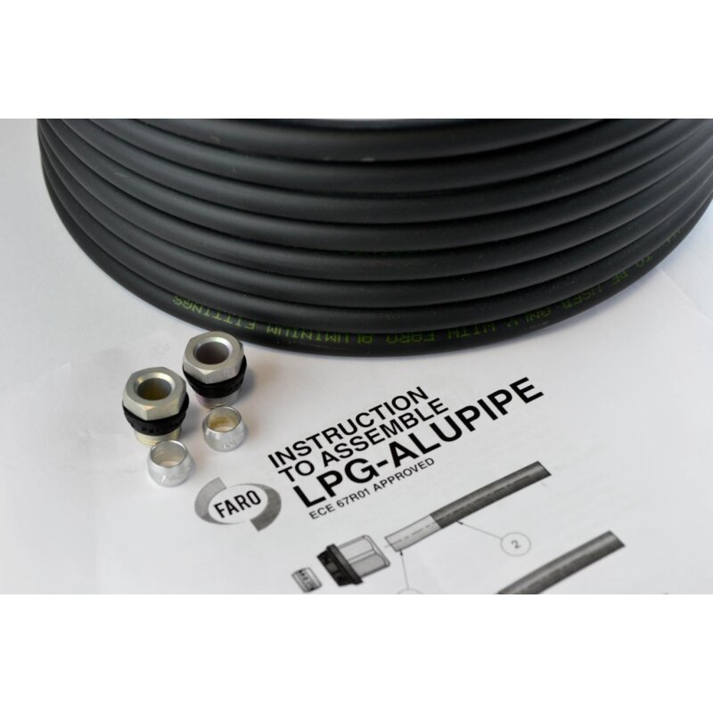 Faro Aluminiumleitung 6mm KIT (6m inkl. Fittinge) 67R-01 homologiert
