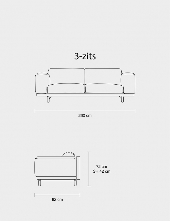Muuto Rest bank tweezitter, Rime 591, eiken onderstel