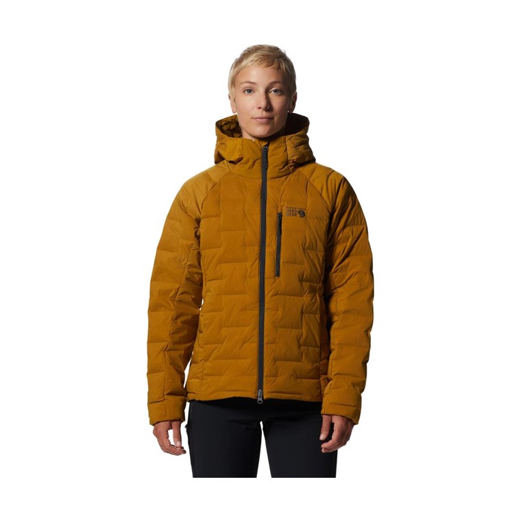 Mountain Hardwear Stretchdown Hoody Jacket Women Olive Gold