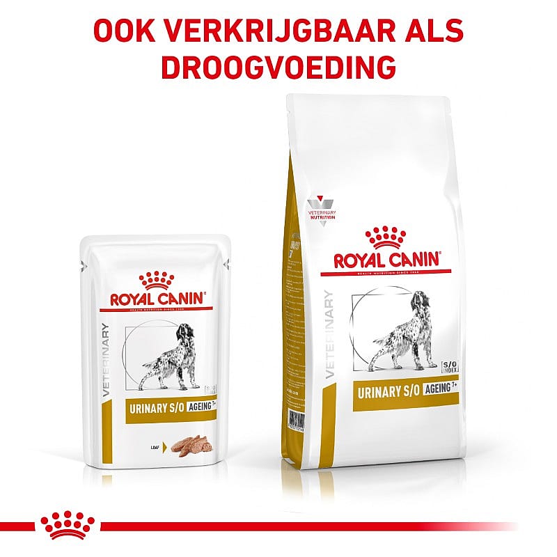 ROYAL CANIN® Urinary S/O Aging 12x85g - Natvoeding ter ondersteuning van de urinewegen van honden met ouderdomsverschijnselen