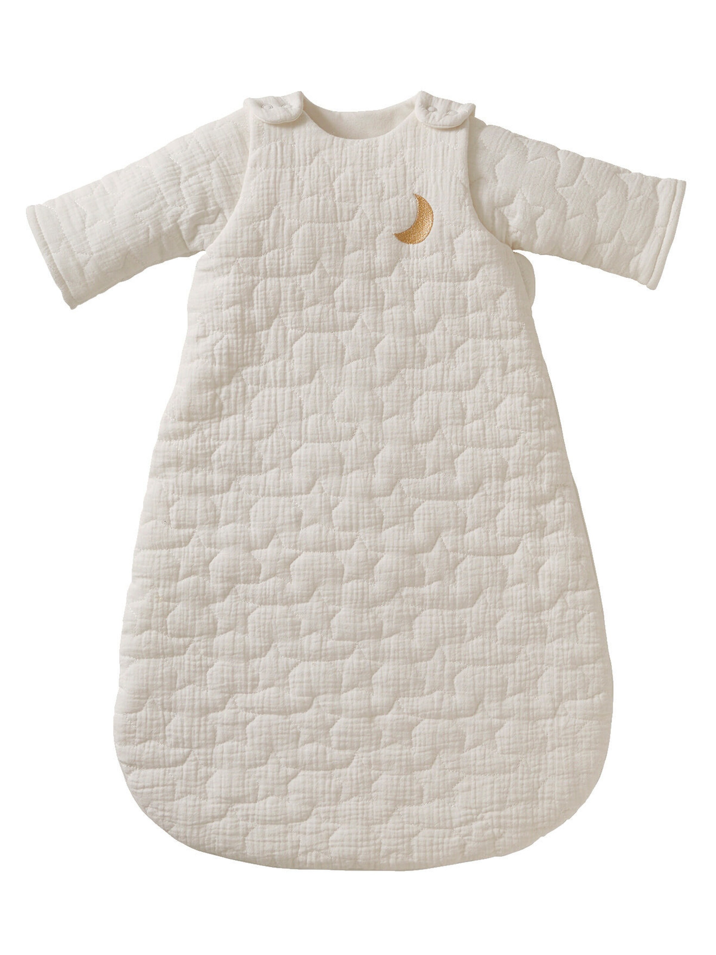 Vertbaudet Bio-Kollektion: Baby Winterschlafsack aus Musselin TRAUMNÄCHTE, Ärmel abnehmbar wollweiß