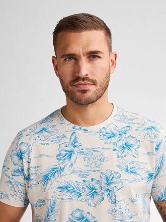 Petrol T-Shirt Crestview Print Blauw M-1050-TSR623-0112 kopen