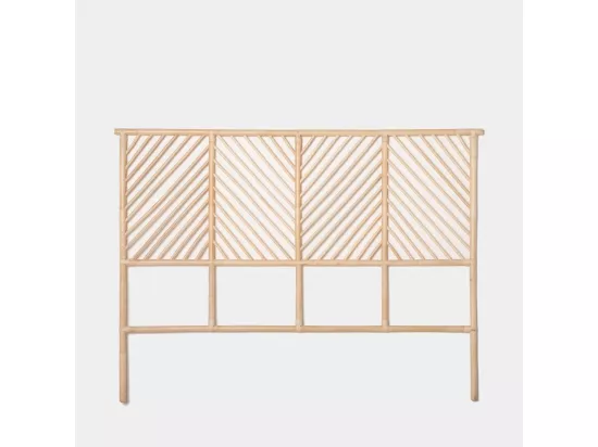 Tête de lit double en rotin naturel 160x122 cm-Lira