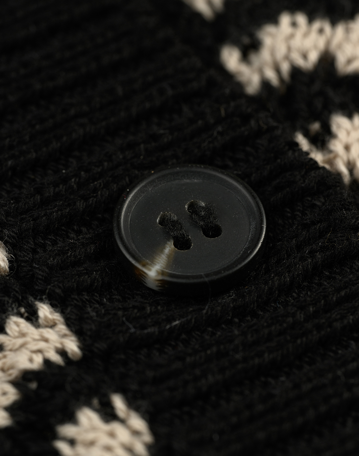 Cardigan van katoen voor dames in Zwart/beige