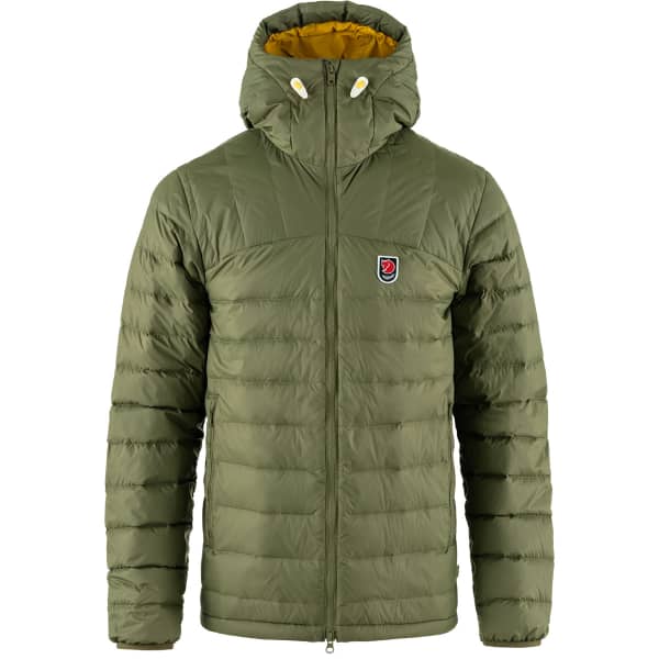 Doudoune randonnée FJALLRAVEN EXPEDITION PACK DOWN HOODIE M GREEN - MUSTARD YELLOW