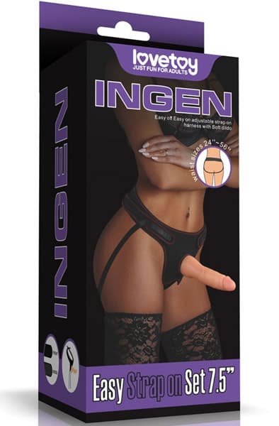 Lovetoy Easy Strapon Set 19 cm Strap-on med sele