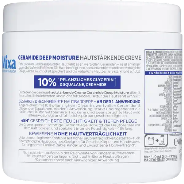 Pflegecreme Ceramide Sehr Trockene & Beanspruchte Haut