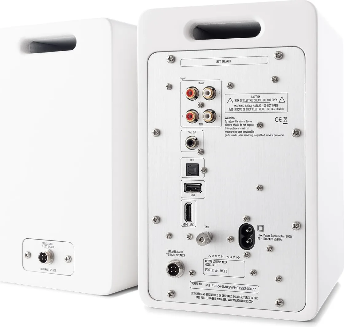 Argon Audio Forte A5 WiFi Blanc (la paire) Enceintes sans fil hi-fi