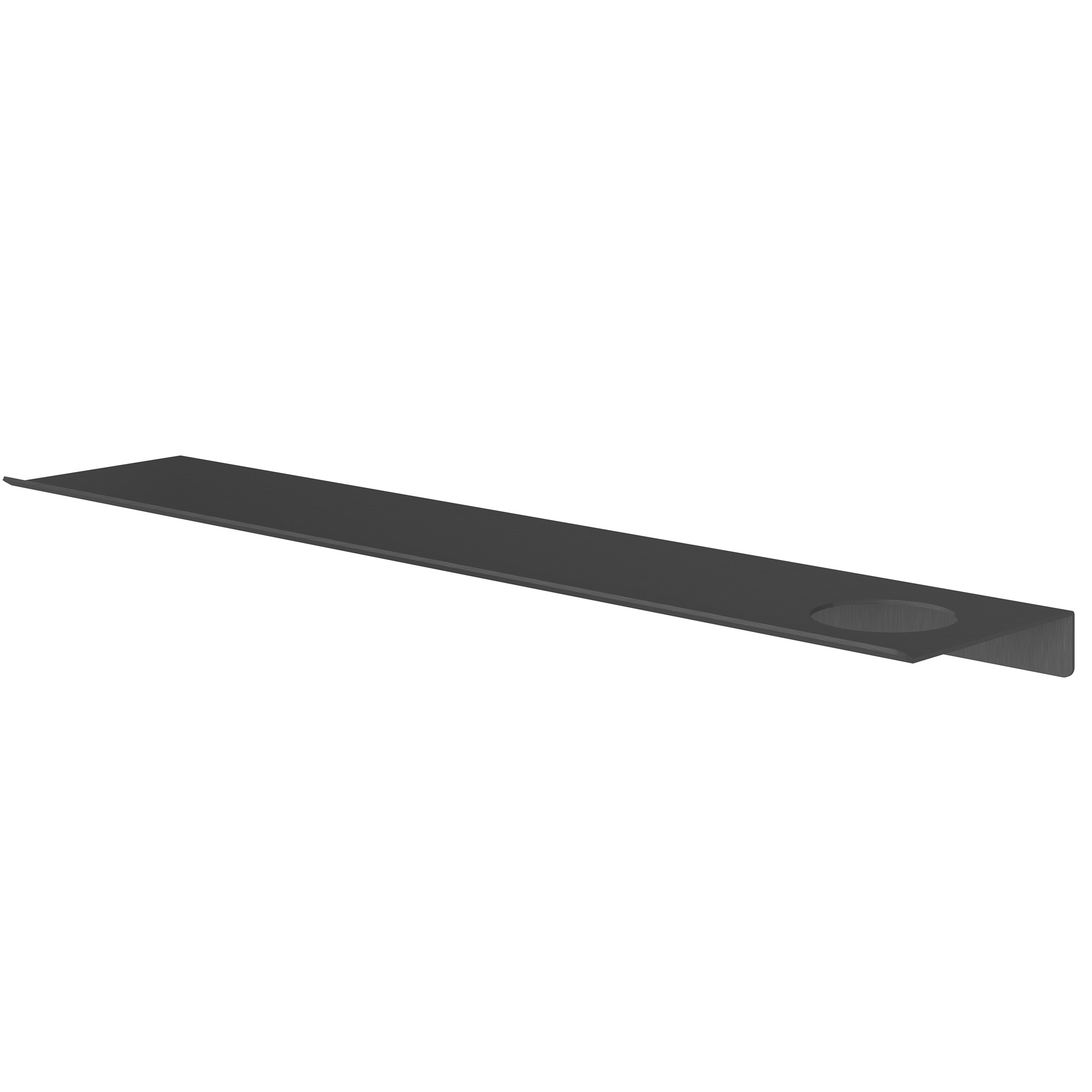 Hotbath &More planchet 60cm met uitsparing voor een zeepdispenser of beker zwart PVD