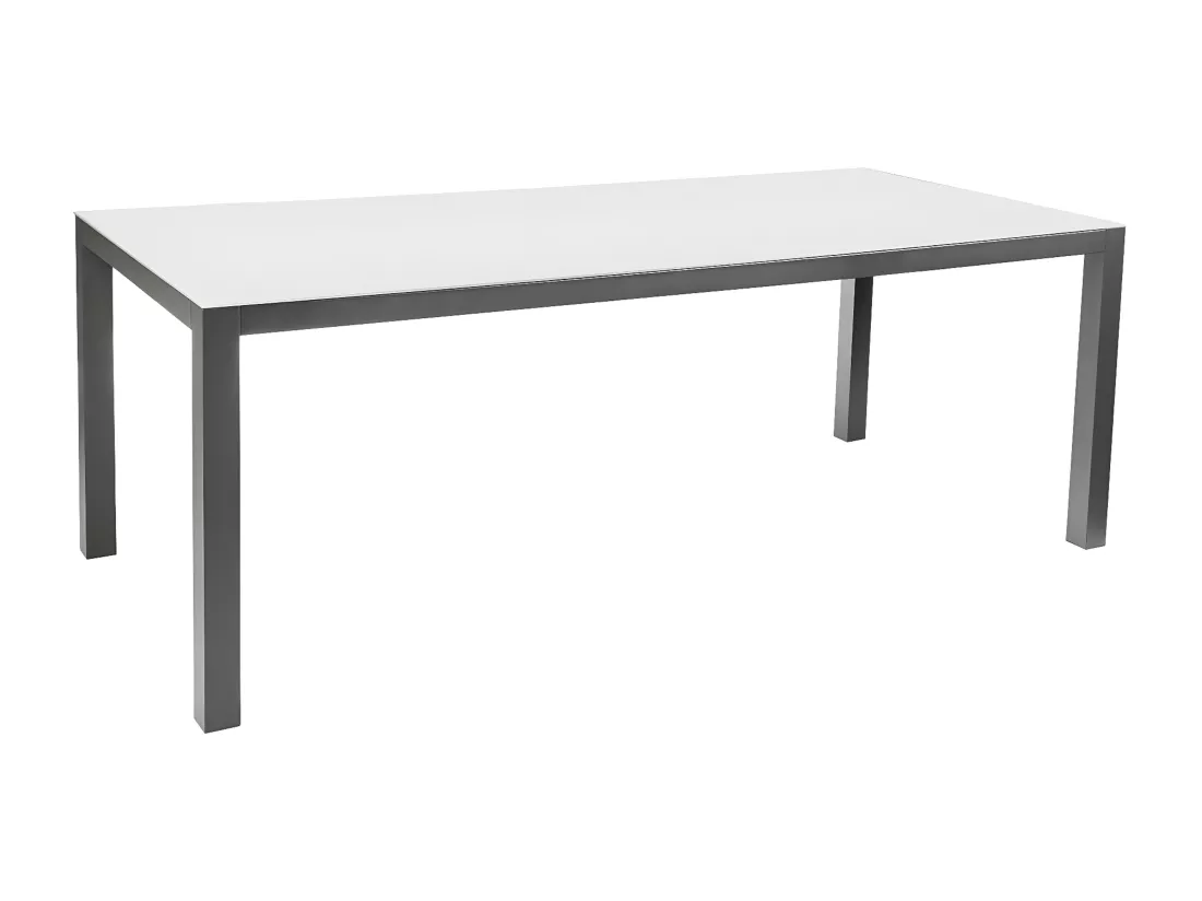CADAQUES - Ensemble table et chaises de jardin - 8 places - Gris Anthracite