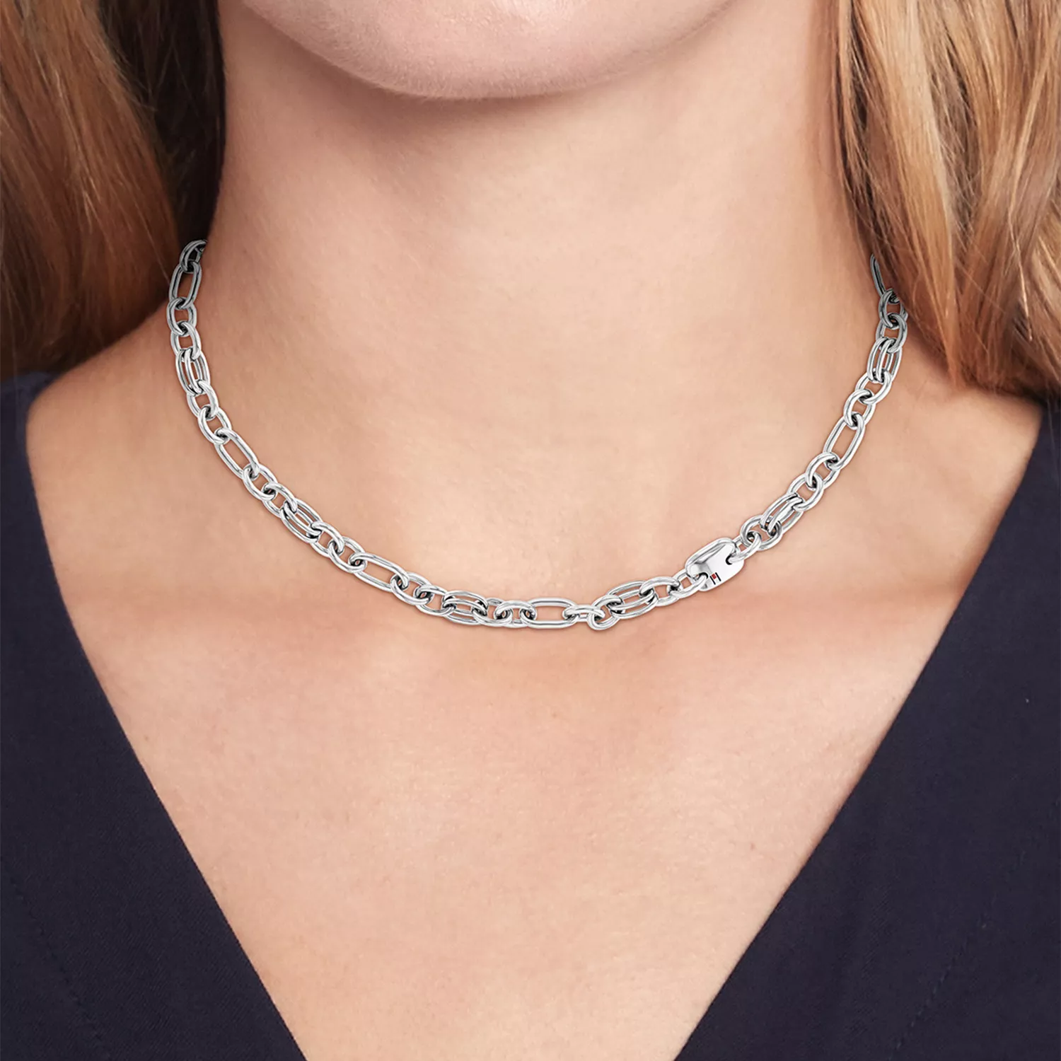 Tommy Hilfiger Contrast Link Chain Halskæde Rustfrit Stål 2780785