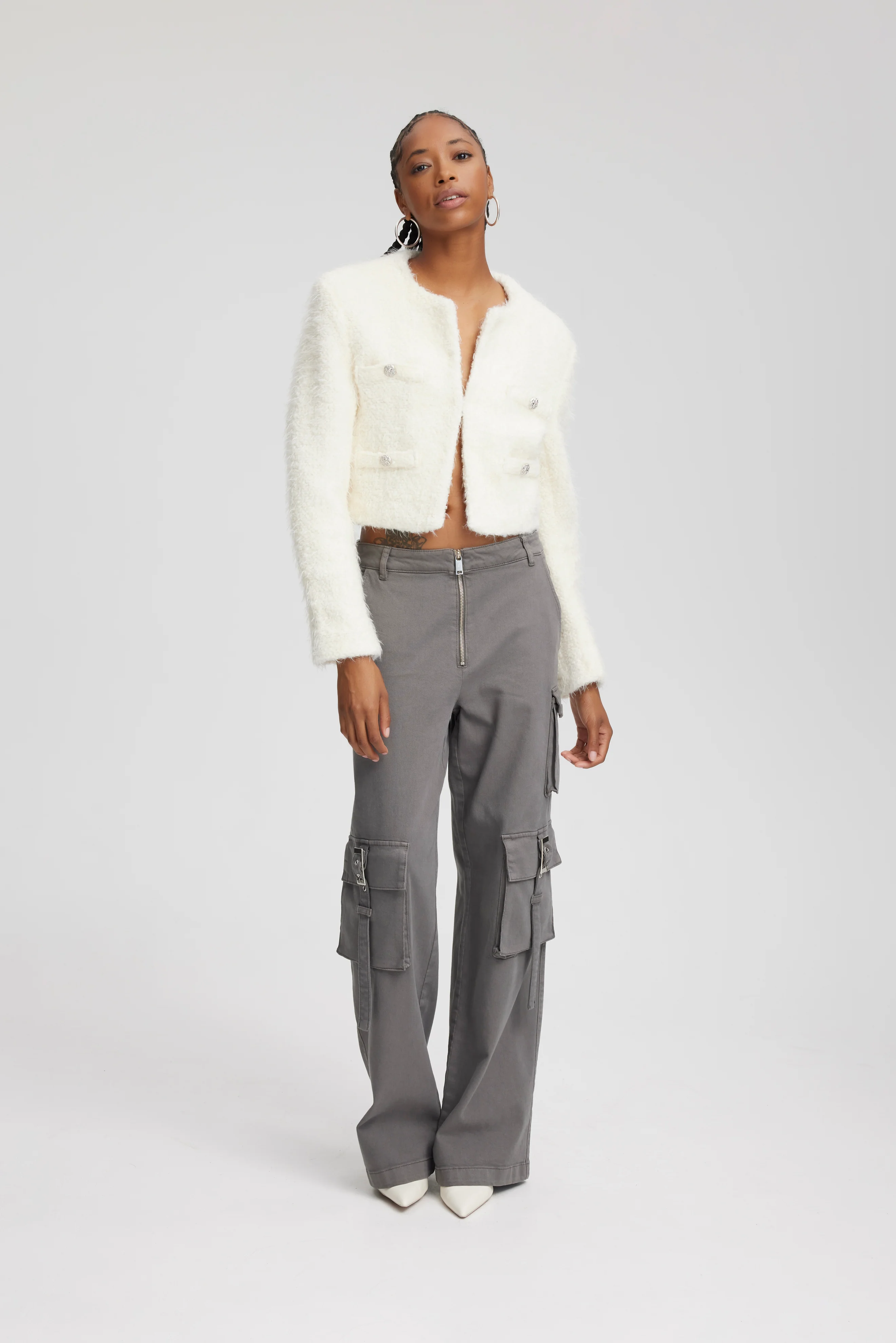 GESTUZ  YalanaGZ Short jakke - Egret