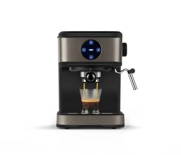 Black & Decker BXCO850E, Espressomaskine, 1,5 L, Malet kaffe, 850 W, Sort, Rustfrit stål