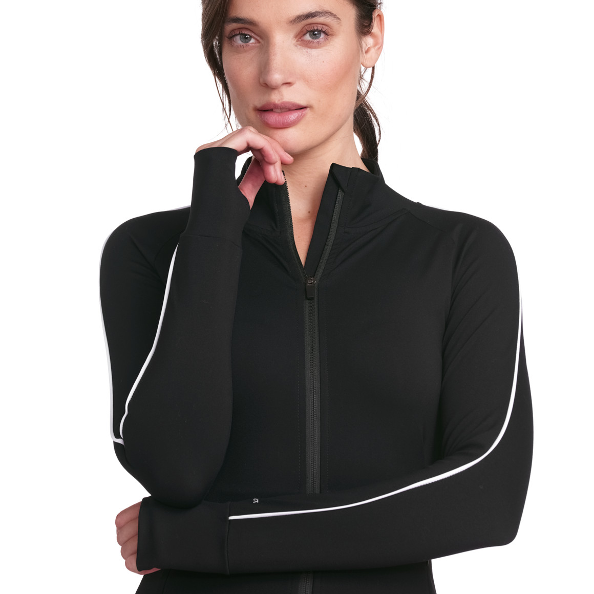 Gina Sports Damen Sport-Jacke mit Reißverschluss schwarz
