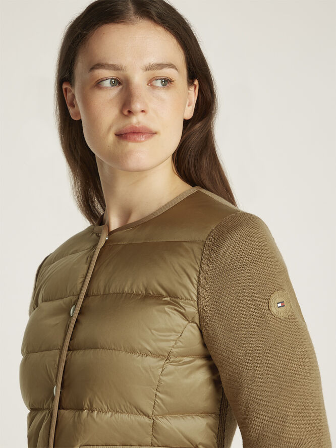 Tommy Hilfiger UL DOWN KNIT MIX JKT Hickory