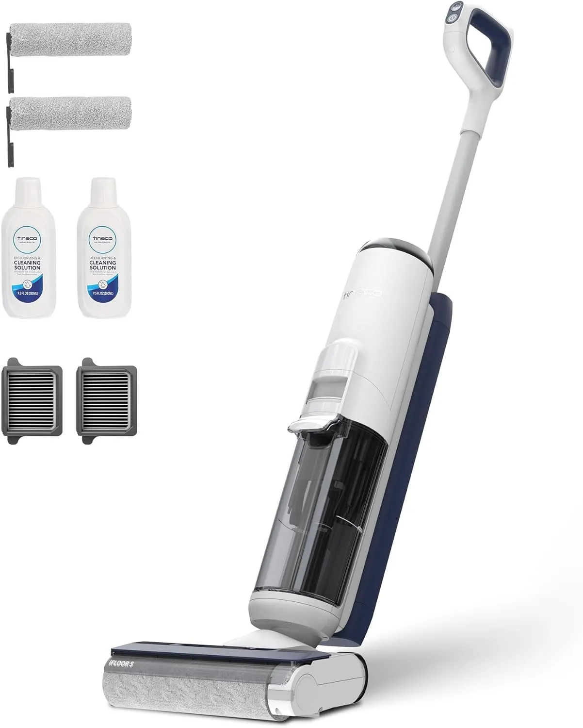 Tineco iFLOOR 5 Breeze Complete Nass Trockensauger, EIN-Schritt-Reinigung für Hartböden, Kantenreinigung
