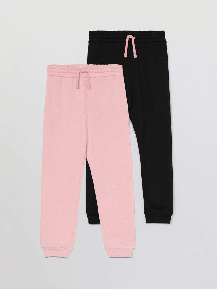 Conjunto com 2 calças de fato de treino básicas - Preto