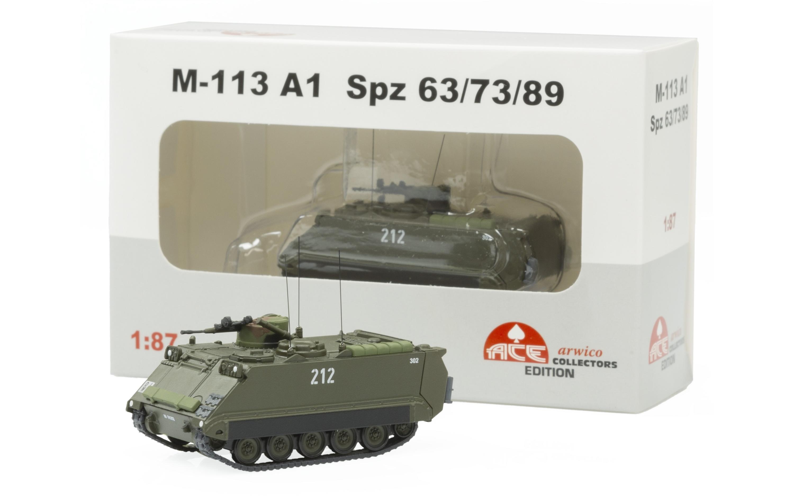 M113 Schützenpanzer 73 mit Kampfnummer 212 1:87H0 Panzer Sammlermodell
