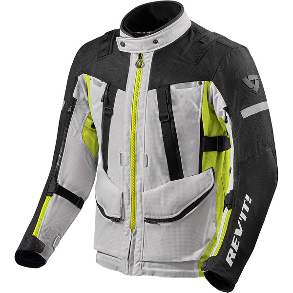 Rev'it - Veste Sand 4 H2O Gris Clair / Noir / Jaune fluo