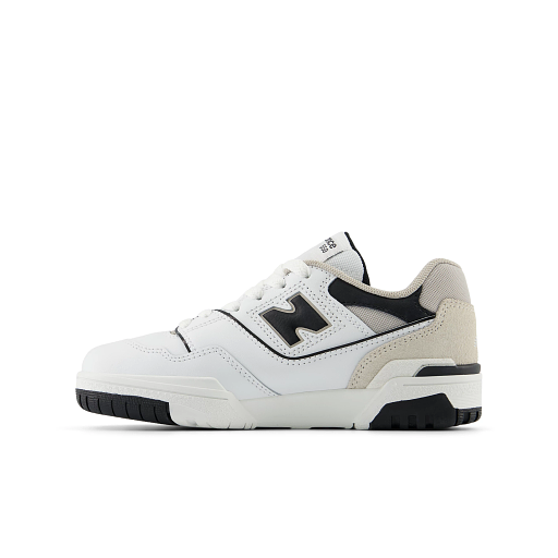 New Balance 550 Kids Sneakers, White/Black, 35