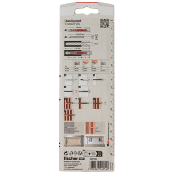 Fischer DuoXpand constructieplug 10x140 mm 4 stuks