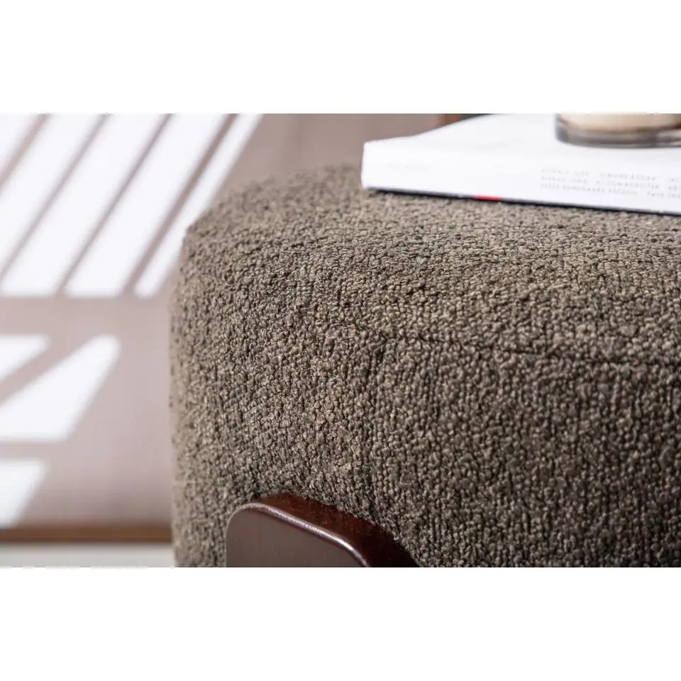 Svea - Nova hocker - boucle - donkergrijs