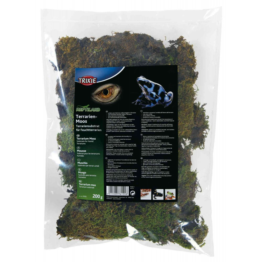 Mousse pour terrarium, 200 g, substrat pour terrariums humides.